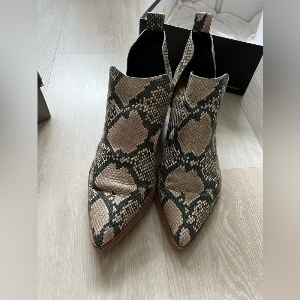 Dolce vita snakeskin booties, 8.5
